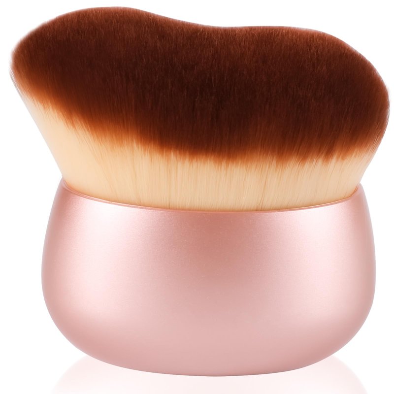 BeeYoYe Body Makeup Brush for Self Tanner – Wide Kabuki Brush Applicator for Body Blending, Bronzer, Leg Makeup & Concealer, Streak-Free Full-Body Coverage Perfector, Pink