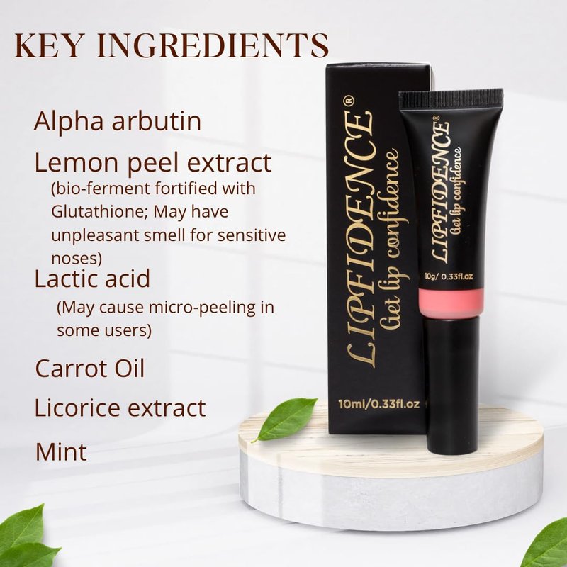 Lipfidence Lip Cream for Dark Lips| For Smokers and Non-Smokers |Improve the appearance of uneven lip tone with Alpha Arbutin & Licorice Extract | Scented+Soothing Mint 10ml/0.33fl.oz
