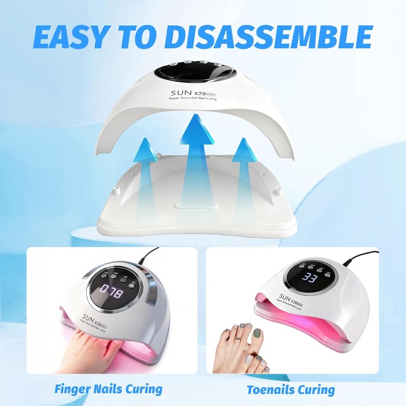 500W Professional UV LED Nail Lamp - Smart Sensor & 4 Timers for Fast Gel Polish Curing | Salon-Grade Nail Dryer