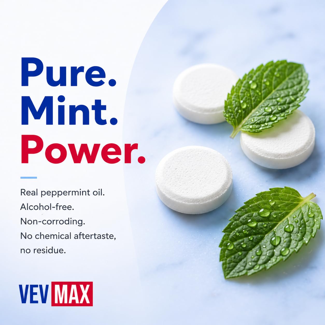 Vevmax Retainer Cleaner Tablets - 48 Tablets (1.5 Months Supply) - Denture Cleaning, Removes Stains & Odours, Freshens Aligners, Mouthguards, Nightguards - Perfect for Ultrasonic Retainer Cleaner