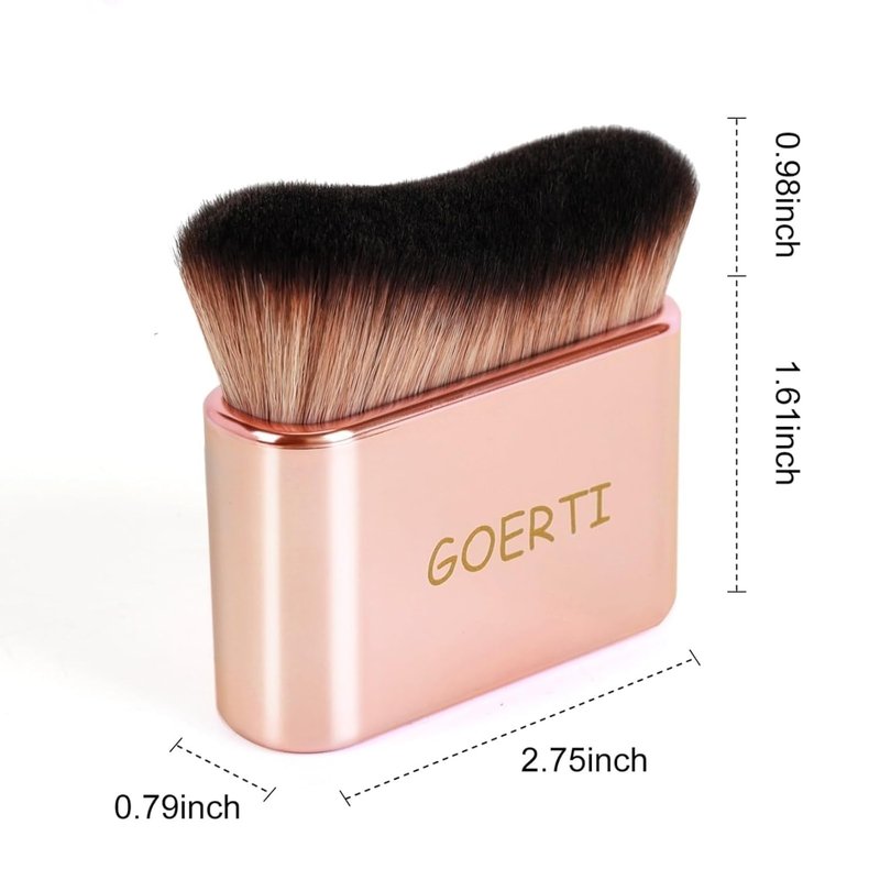 GOERTI Professional Body Makeup Brush, Kabuki Foundation Brush Makeup Brush, Self Tanner Brush, Self Tanning Applicator, Blend & Blur Body Bronzer Tan Brush for Lotion Cream Powder Liquid
