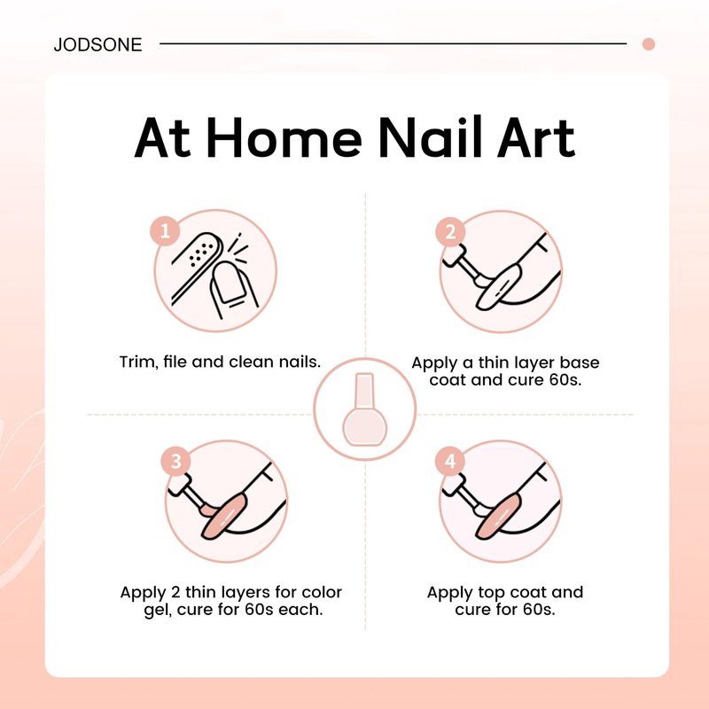 JODSONE Jelly Wheat Gel Nail Polish 10ml Pale Nude Soak Off LED Nail Polish Nail Color Salon Quality Long-Lasting Vegan & Cruelty-Free Low Odor Need U V Lamp Curing