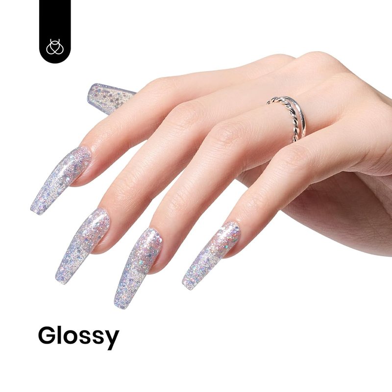 Beetles Glitter Gel Nail Polish - Silver Chrome 15ml | Long-Lasting Diamond Shine for Nail Art