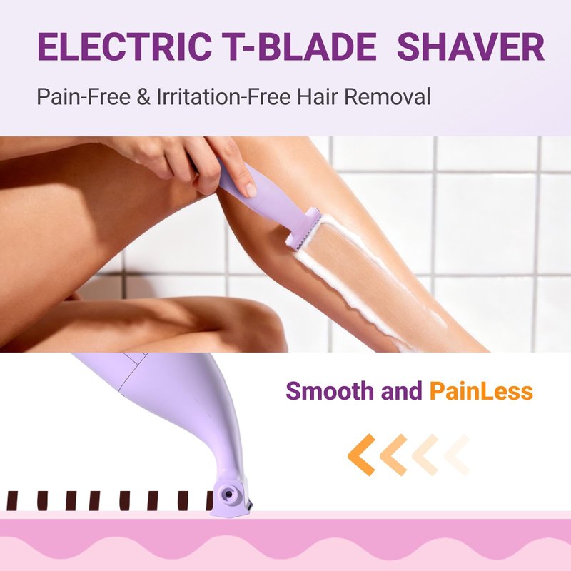 3-in-1 Bikini Trimmer for Women, Rechargeable Pubic Body Hair Trimmer Electric Shaver for Legs Body Hair, Bikini Shaver IPX6 Waterproof,USB Charge