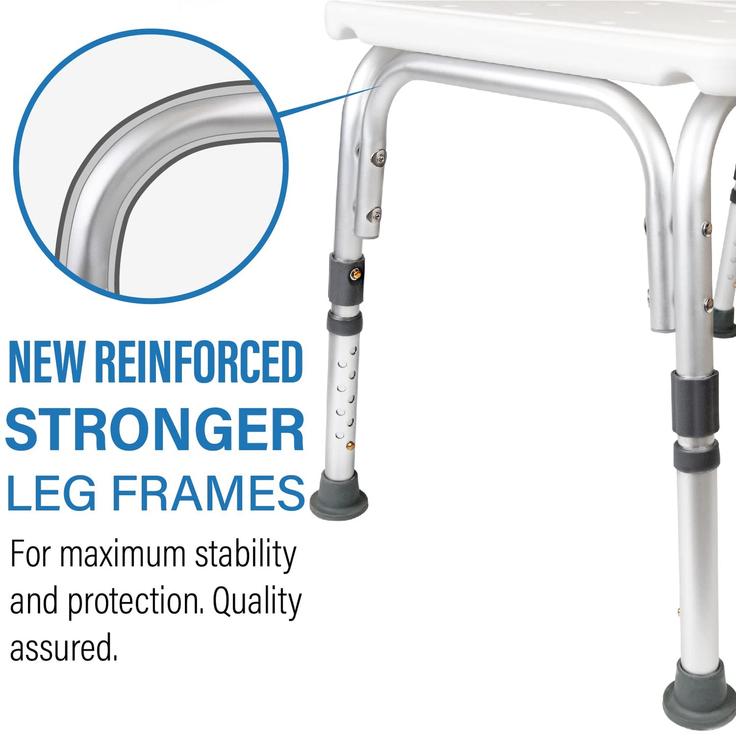 Vaunn Adjustable Shower Transfer Bench, Shower Chair for Adults and Seniors with Backrest