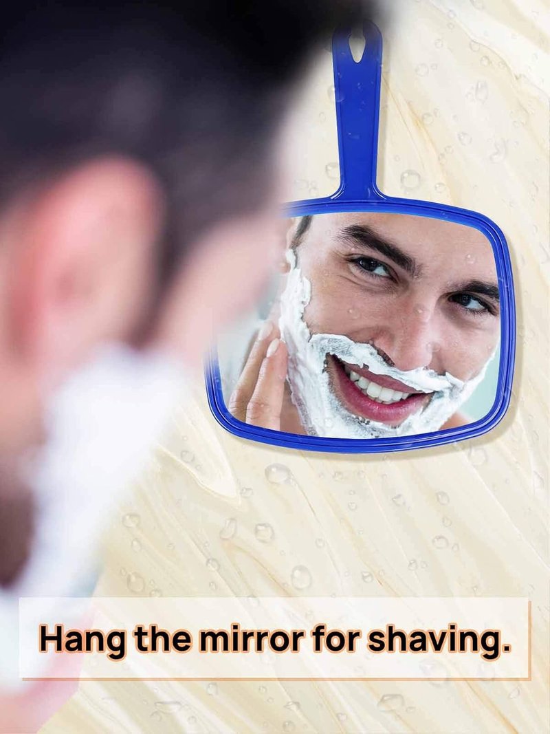 OMIRO Handheld Mirror - Stylish American Old Glory Blue Design for Easy Use