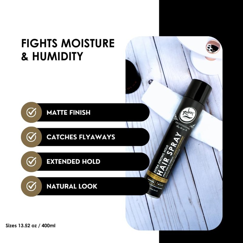 Extra Strong Hold Hair Spray - Matte Finish, Pro-Vitamin B5, Humidity Resistant | 13.52oz