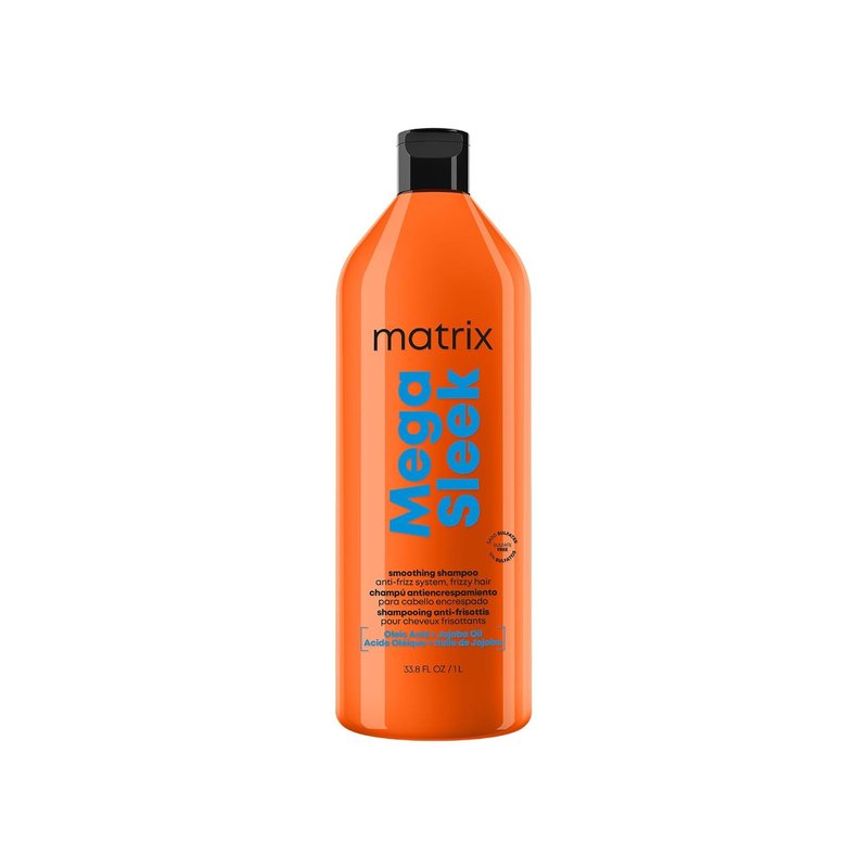 Matrix Mega Sleek Anti-Frizz Shampoo - 96-Hour Frizz Control & Professional Hydration | 12x Smoother Hair