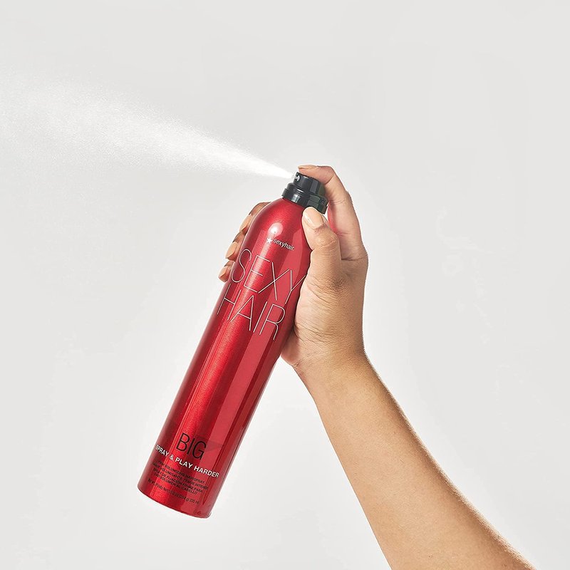 SexyHair Big Spray & Play Harder Hairspray - Firm Hold & Shine | 72-Hour Humidity Resistance