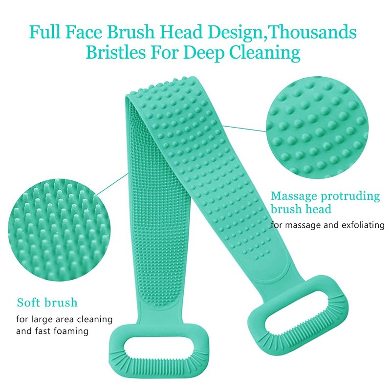 Inmorven Exfoliating Back Scrubber for Shower with Handles, 30 Inch Double-Sided Back Exfoliator Body Scrub Towel, Exfoliating Washcloth Bath Tool for use in Shower, to Clean Skin for Men & Women