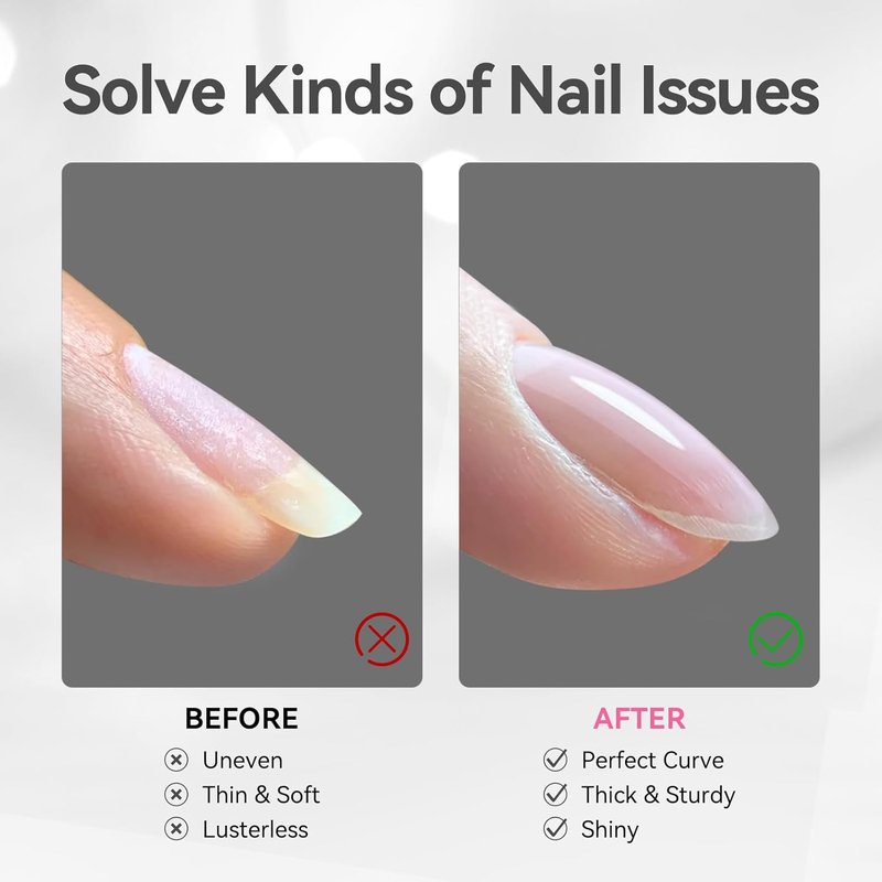 BORN PRETTY Builder Gel - 8-in-1 Clear Nail Gel for Apex & Extensions | 15ml Strengthener