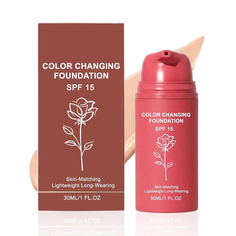 Color Changing Foundation for Mature Skin - Adjusts to Skin Tone, Conceals Fine Lines & Wrinkles | Hydrating & Lightweight (30ML/1 FL.OZ)