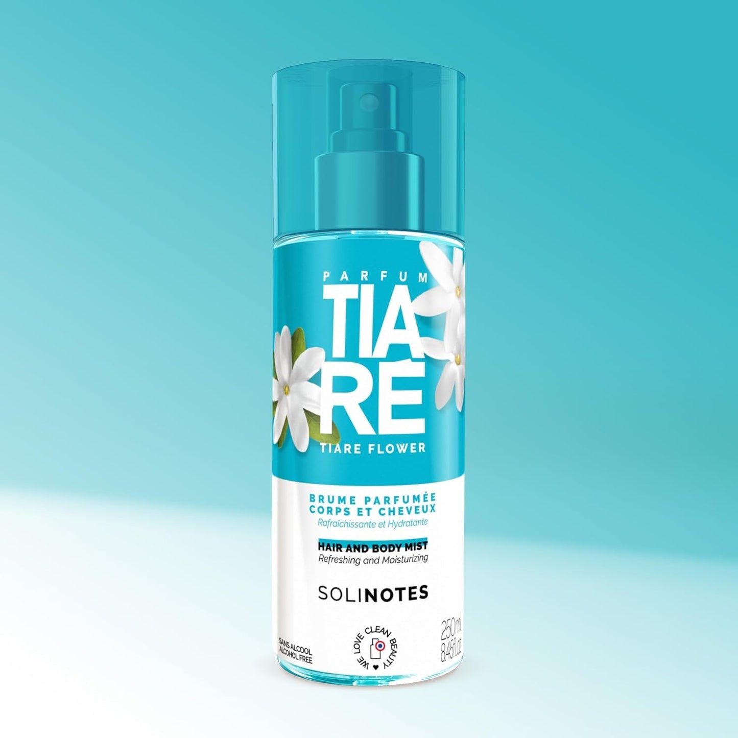 Tiaré Body Mist by SOLINOTES | Refreshing And Hydrating Womens Fragrances - Alcohol-Free | Body Spray for Women and Hair | 8.45 fl.oz