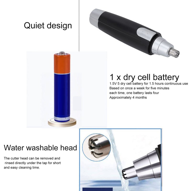 ANGGREK Nose Hair Trimmer, Nose Hair Trimmer Nose Hair Remover Nose Hair Clipper Electric Washable Nose Hair Remover for Men Women