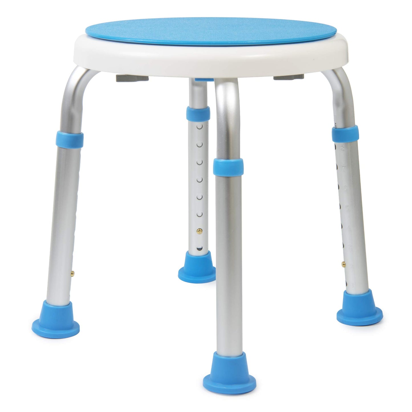 FSA/HSA Eligible, Vaunn Medical Tool-Free Assembly Adjustable Shower Stool Tub Chair and Bathtub Seat Bench with Anti-Slip Rubber Tips for Safety and Stability