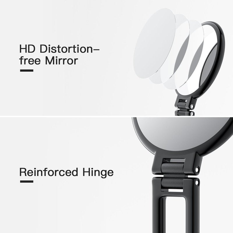 Beautifive 20X/1X Magnifying Hand Mirror with Stand, 5.4" Travel Mirror, Double Sided with Handle