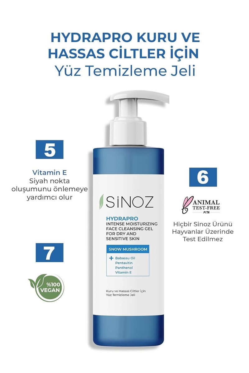 Hydrapro Hydrating Face Cleansing Gel - Intense Moisturizer for Dry & Sensitive Skin