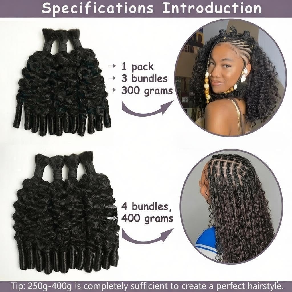 VIPbeauty 15A Burmese Curly Human Braiding Hair - 100% Virgin Tangle-Free Bundles for Bohemian Styles | 12 Inch