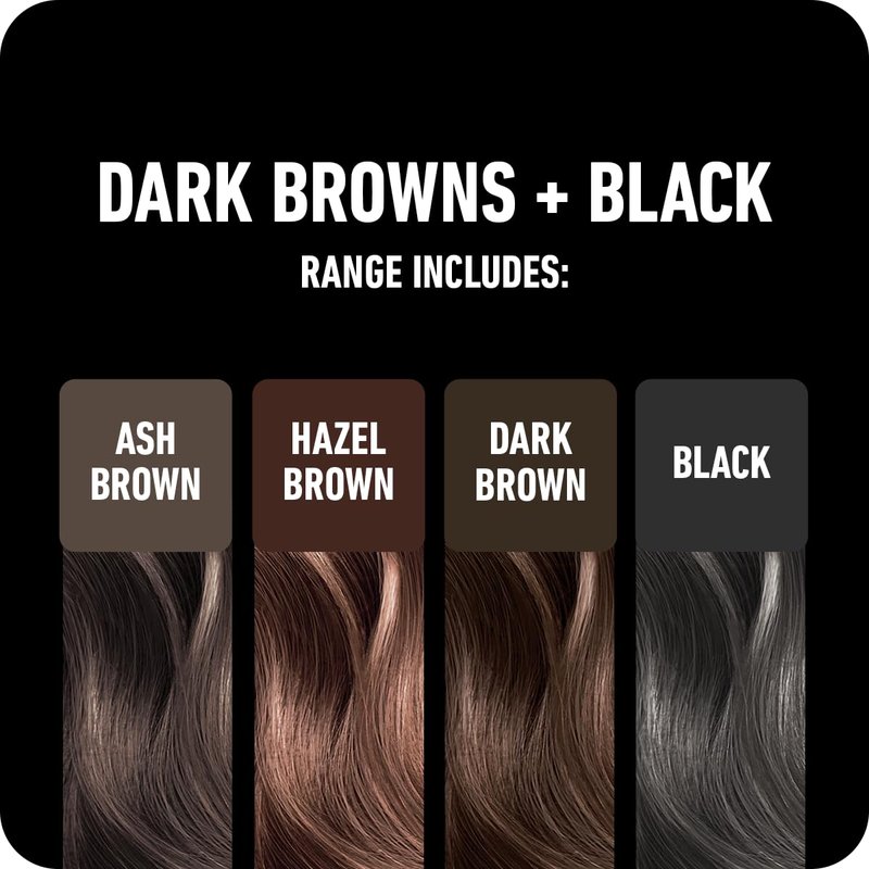 BOLDIFY Hairline Powder Color Sample Kit - Water-Resistant Root Touch Up Hair Color for Gray Coverage - 24-Hour Stain-Proof, Mess-Free Hair Powder for Thinning Hair - Dark Browns + Black