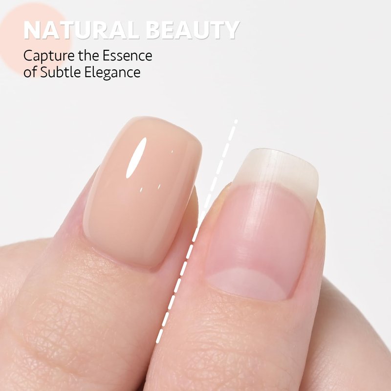 GAOY Nude Jelly Gel Nail Polish - 16ml Sheer Translucent Soak Off Gel for DIY Nail Art | Bright Nude Color