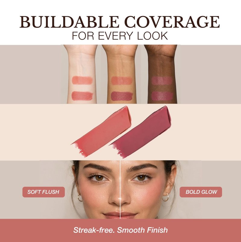 Bellapierre Hydrating Blush Stick – Moisture-Rich Cream-To-Powder Blush, Twist-Up Cheek Color, Velvety Finish, Lightweight & Portable, Talc-Free, Non-Toxic, Cruelty-Free – 0.28 oz (Desert Rose)