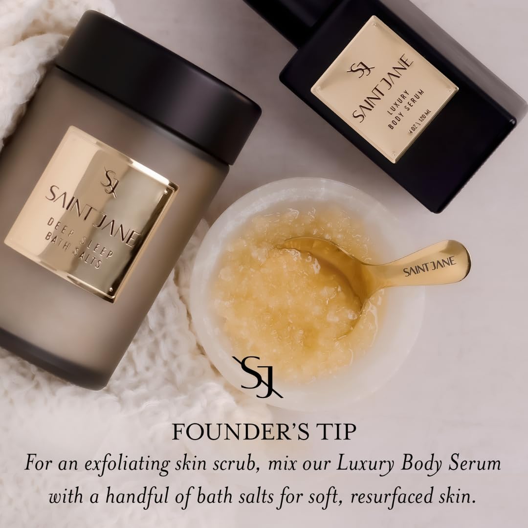SAINT JANE - Deep Sleep Bath Salts with Magnesium + Peptides | Luxury, Floral-Infused, Clean Skincare (12 oz | 355 ml)