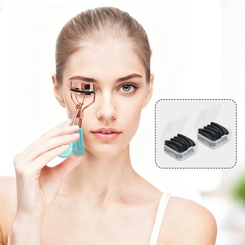 Eyelash Curler for Hooded Eyes,Euramerican,Asian, Jpanese C-curl, 2 Packs Eyelash Curler Refill Pads Compatible with Shiseido,Tweezerman,Shu uemura,Kevyn Aucoin,e.l.f