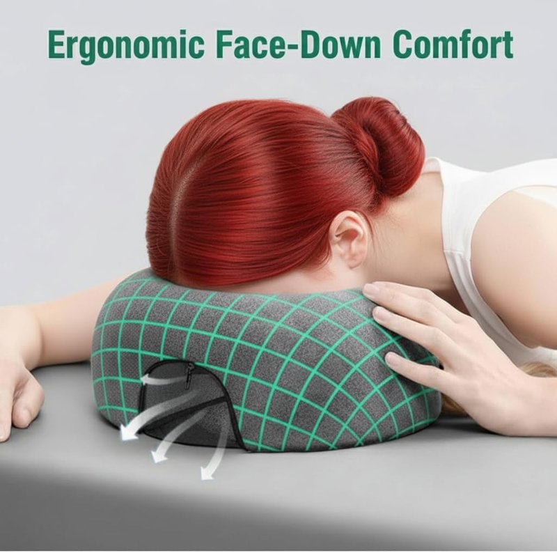 Face Down Pillow | Comfortable Massage Headrest for Post-Surgery Recovery & Neck Pain Relief
