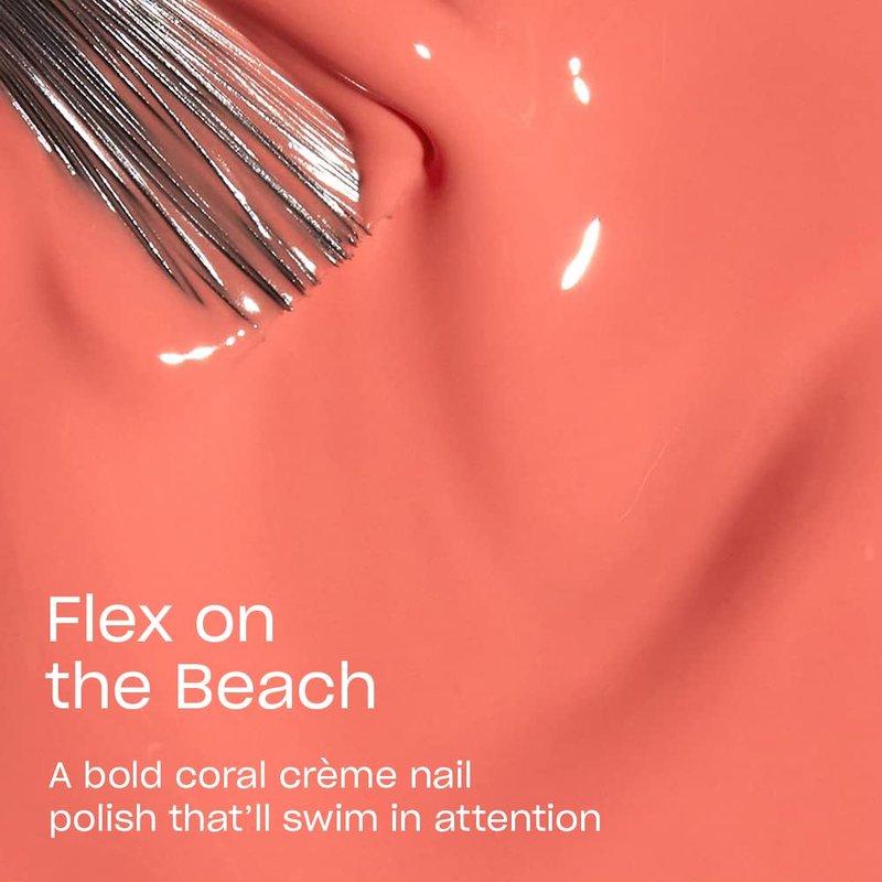 OPI Nail Lacquer Flex on the Beach | Opaque Bright Orange Crème Chip Resistant Nail Polish | Summer Make the Rules Collection