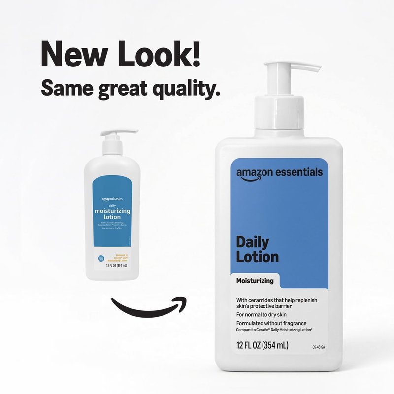 Daily Moisturizing Lotion - Fragrance-Free Face & Body Cream with Ceramides | 12 fl oz