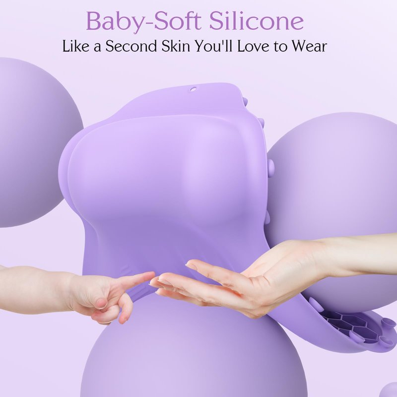 Silicone Bath Pillow, New Material Bath Pillows for Tub Head Neck and Back Support, Bath Tub Pillow with 4D Press Inflatable Airbag and Non-Slip Strong Suction Cups, Quick-Drying, Easy to Store,Purple
