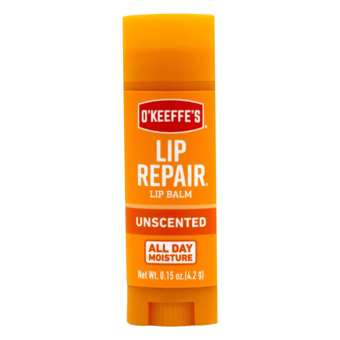 O'Keeffe's Unscented Lip Repair Lip Balm for Dry, Cracked Lips, Stick, (Pack of 5)