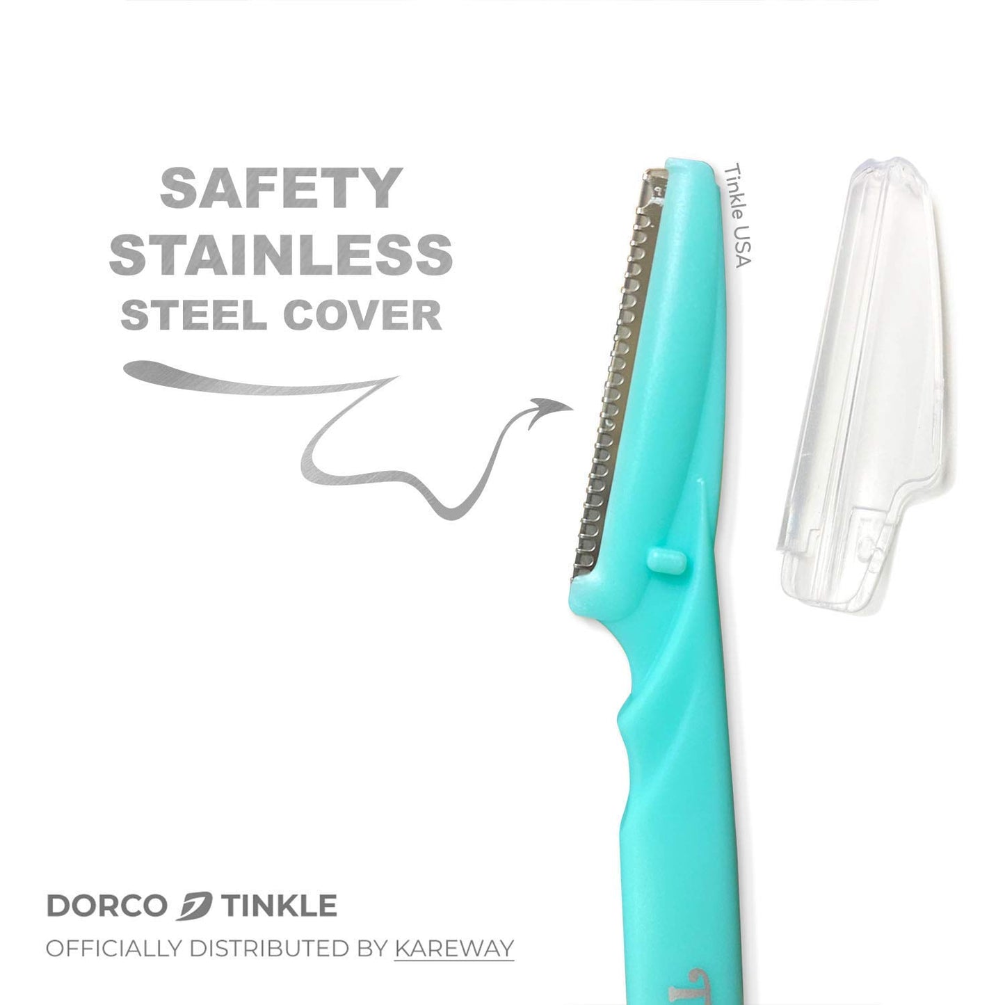Tinkle Dermaplaning Tool 12ct, Dermaplane Razor for Women, Safe and Easy Peach Fuzz Remover, Eyebrow Trimmer with Protective Cover (4 Packs of 3), Stocking Stuffers