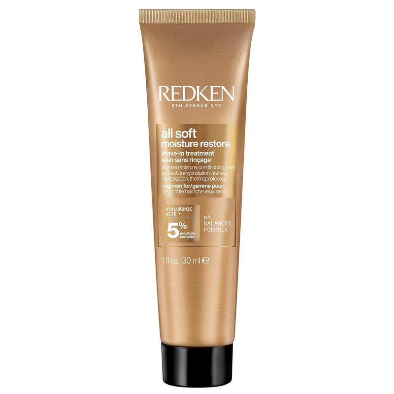 Redken All Soft Leave-In Treatment - Moisture Restore for Dry, Brittle Hair | Humidity & Frizz Protection
