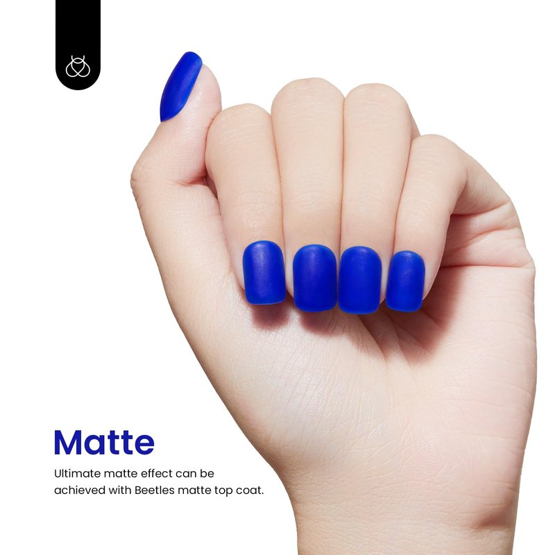 Beetles Blue Gel Nail Polish - Sapphire Love Color, Royal Blue Gel Polish, Soak Off Uv LED Spring Nails for Manicure Salon DIY Design for Women