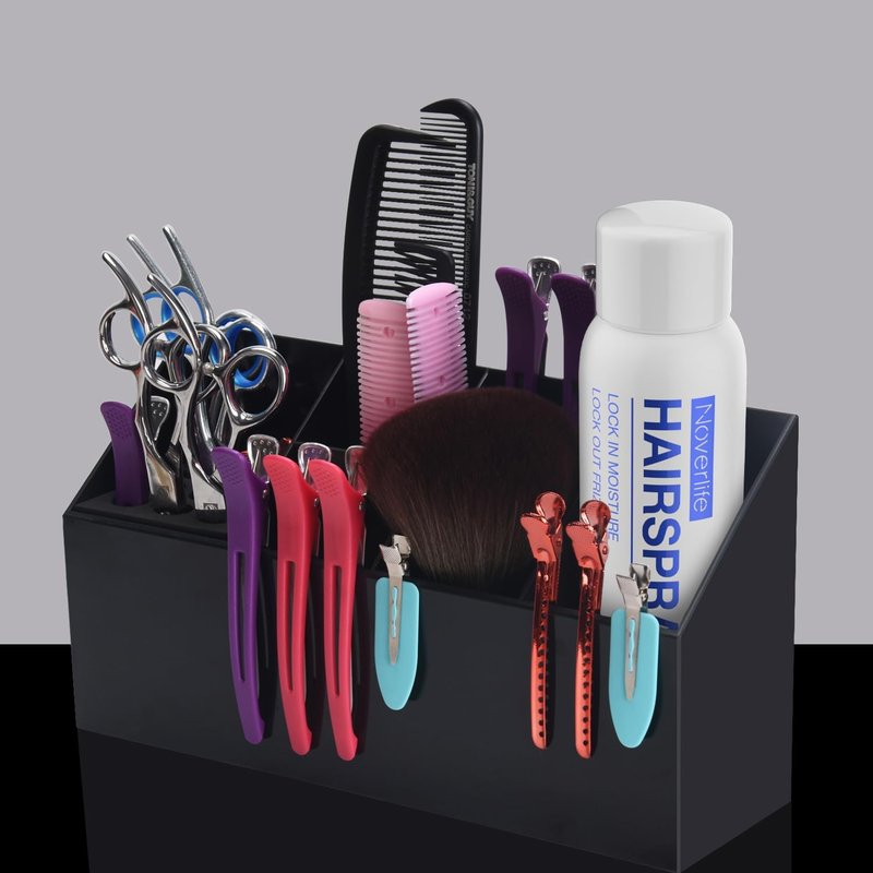 Noverlife Hair Scissors Storage Box - Professional Shear Holder for Salon Tools | Black