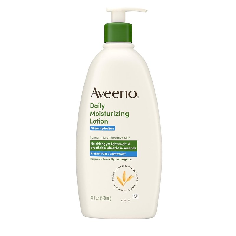 Aveeno Sheer Hydration Daily Moisturizing Lotion - Fragrance-Free, Lightweight & Fast-Absorbing, 18 fl. oz