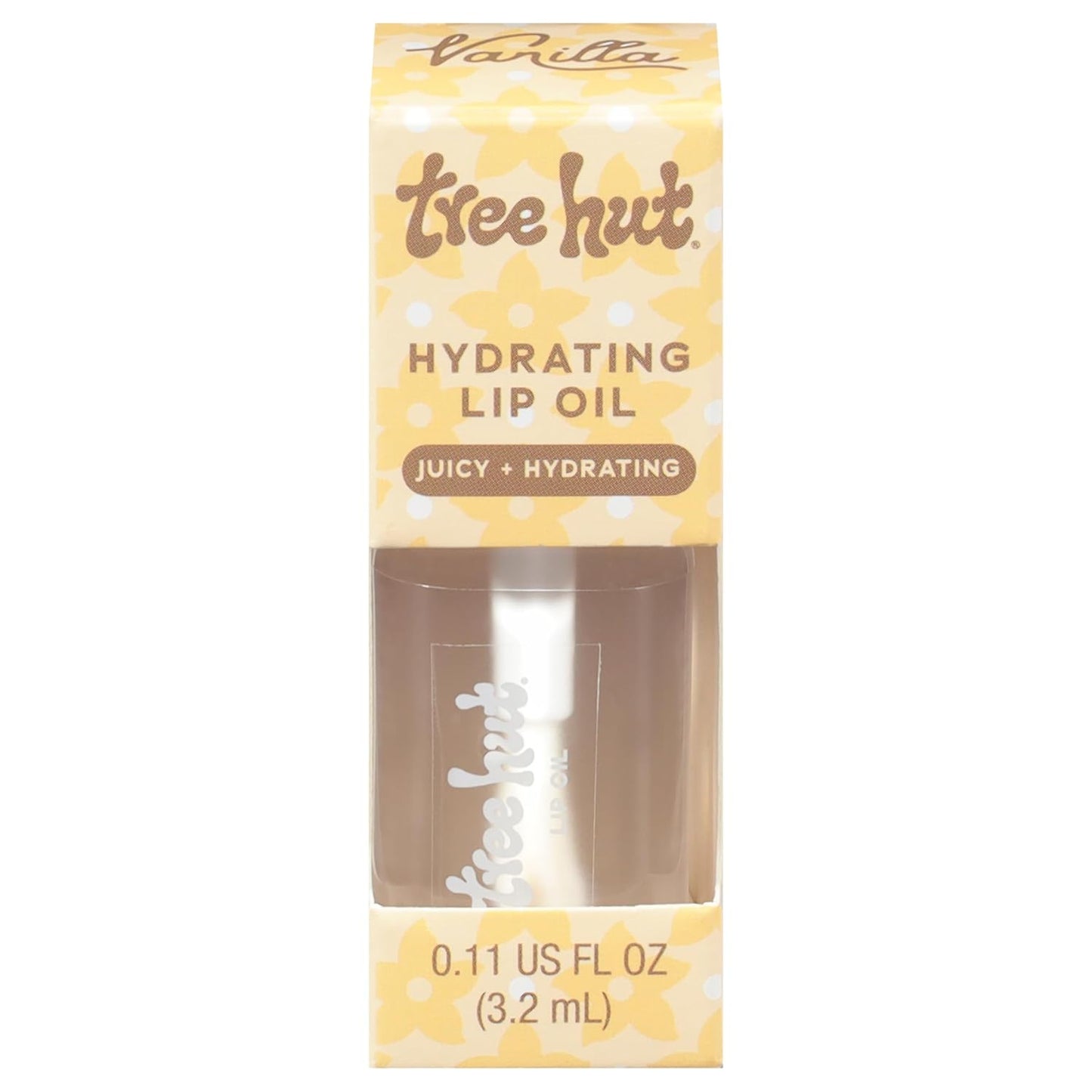 Tree Hut Vanilla Lip Oil - Non-Sticky Hydrating Gloss with Vitamin E & Squalane | 0.11 fl oz
