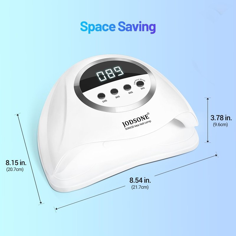 JODSONE UV LED Nail Lamp - 320W Gel Nail Dryer with 72 Light Beads & Automatic Sensor | 4 Timers