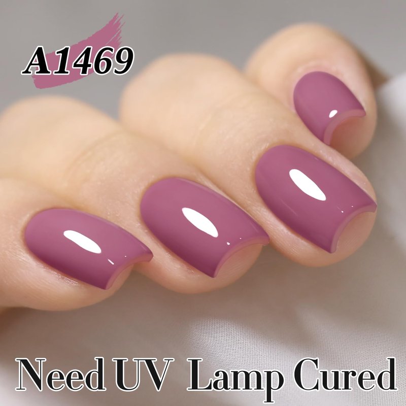 **Double Rhythm Gel Polish - Pure Sheer Soak Off Formula for DIY Manicure | Wine Purple 15ML**