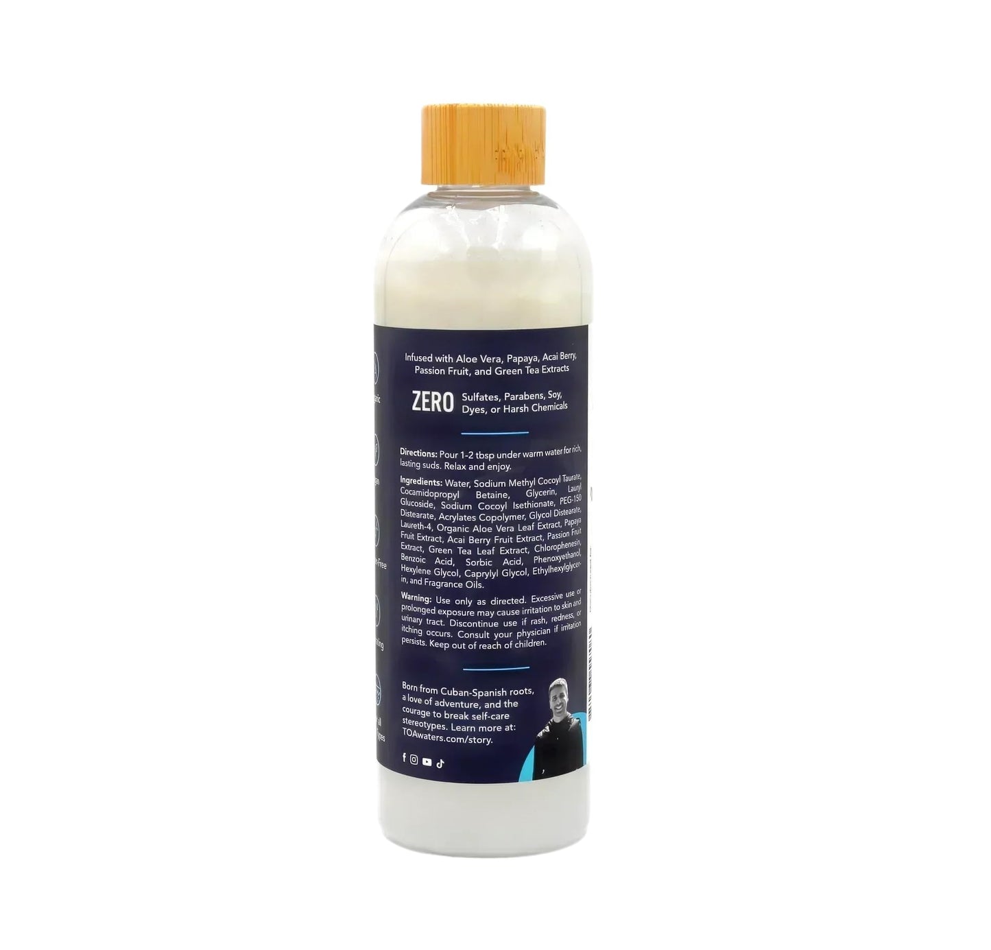 Moonpearl Garden Bubble Bath – Peony & Gardenia – Romantic Floral Scent, Sulfate-Free, Gentle on Skin – 12 fl oz – TOA Waters