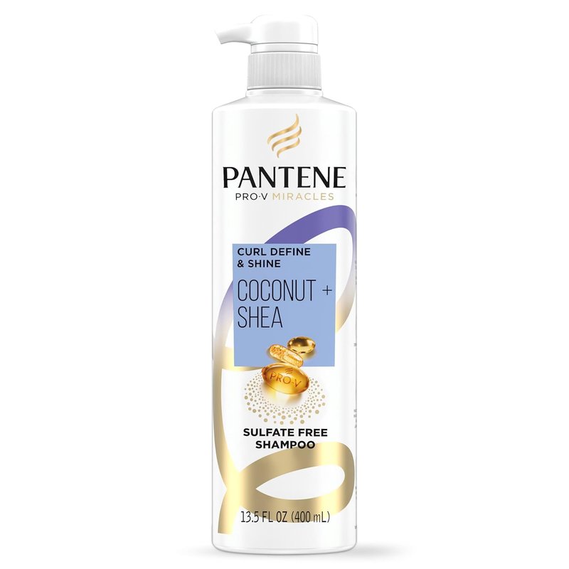 Pantene Pro-V Curl Define & Shine Shampoo - Coconut & Shea, Sulfate-Free, 13.5 FL OZ