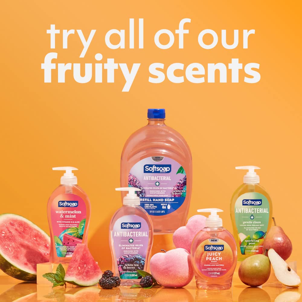 Softsoap Antibacterial Liquid Hand Soap - White Tea & Berry Scent, 50 fl oz Refill (Pack of 2)