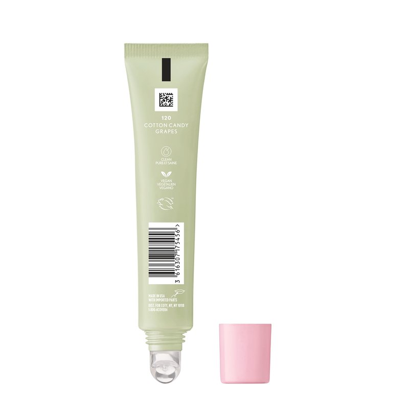 COVERGIRL Clean Fresh Squishy Glaze™ Lip Butter Balm, Flavored, Non-Sticky, with Vitamin E & Shea Butter – 120 Cotton Candy Grapes (Sheer Mint)