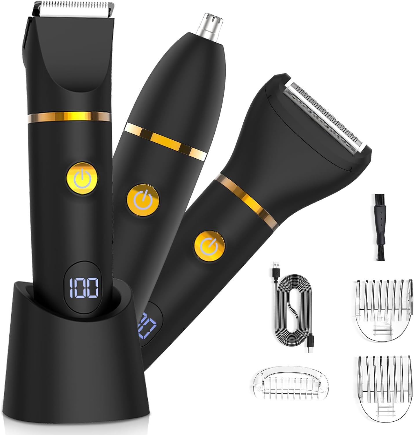 Zesuti Manscape Body Hair Trimmer - 3-in-1 Waterproof Electric Shaver for Men | Versatile Grooming Tool