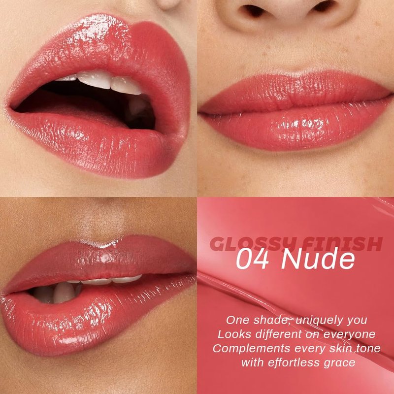 Nude Honey Lipstick - 2 Pcs Moisturizing Tinted Lip Balm for Older Women | Hydrating Shine & Sheer Color