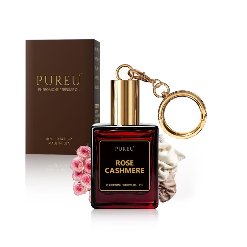 PUREU Pheromones Perfume for Women - Long-Lasting Rose Cashmere Vanilla Fragrance | 0.34 Fl Oz (10ml) Made in USA