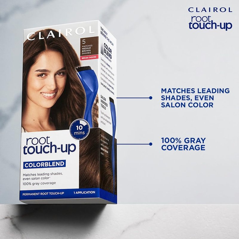 Clairol Root Touch-Up by Nice'n Easy Permanent Hair Dye, 10 Extra Light Blonde Hair Color | 100% Gray Coverage | Easy Brush Application | Matches Professional Salon Shades | Pack of 2