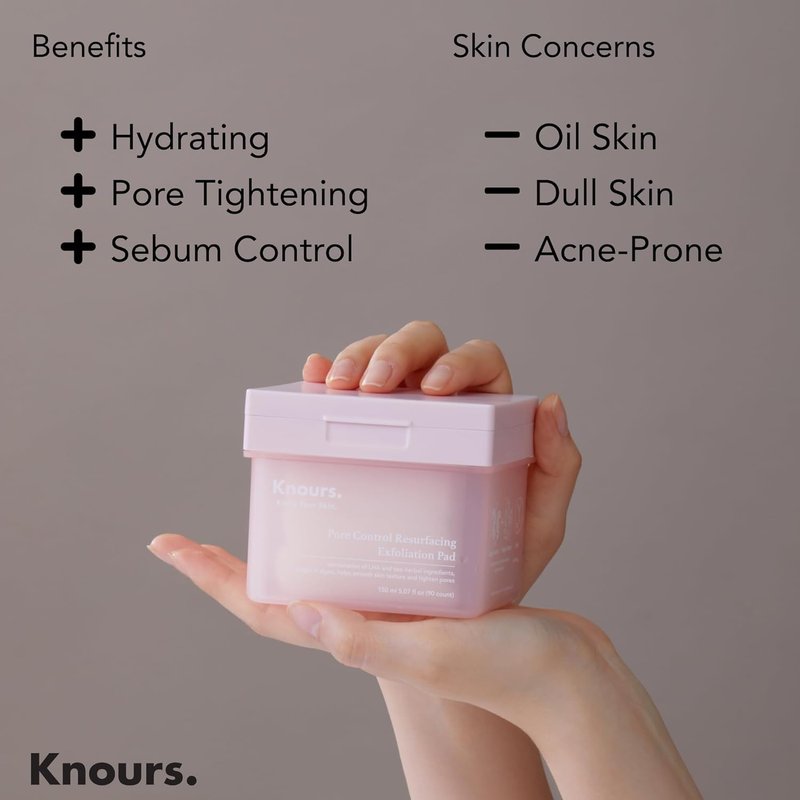 Pore Control Exfoliating Toner Pads - LHA for Sensitive Skin | Refine Texture & Tighten Pores | 90 Count | 175ml/5.9 fl.oz