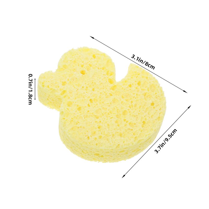 minkissy Cute Bath Sponge for Newborns Soft Yellow Duck Bathing Sponges for Kids, Baby Cartoon Bath Sponge Gentle Exfoliating Bath Supplies